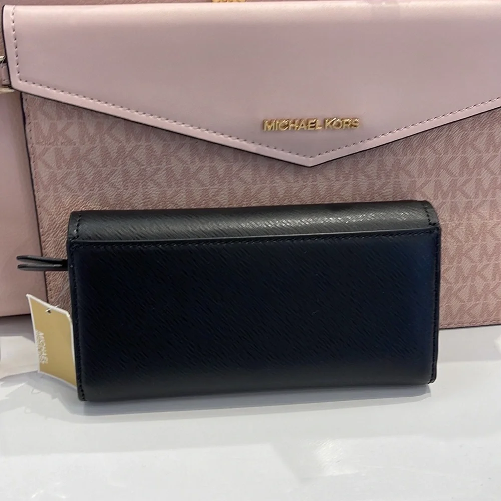 Michael Kors Mimi Large Saffiano Leather Bi-Fold Continental Wallet
Black - Picture 14 of 16